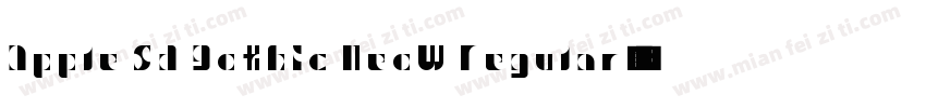 Apple SD Gothic NeoW Regular字体转换